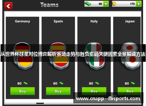 从世界杯球星对位博弈解析赛场走势与胜负密码关键因素全景解读方法